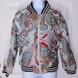 Embroidered Asian Sukajan Souvenir Style Bomber Jacket